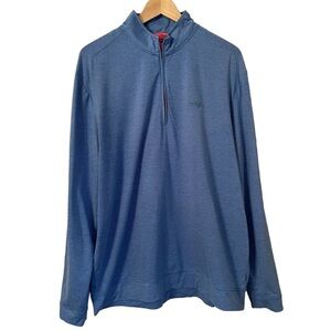 Johnie-O Men's Blue 1/4 Zip‎ Long Sleeve Pullover Golf Shirt Size: XL